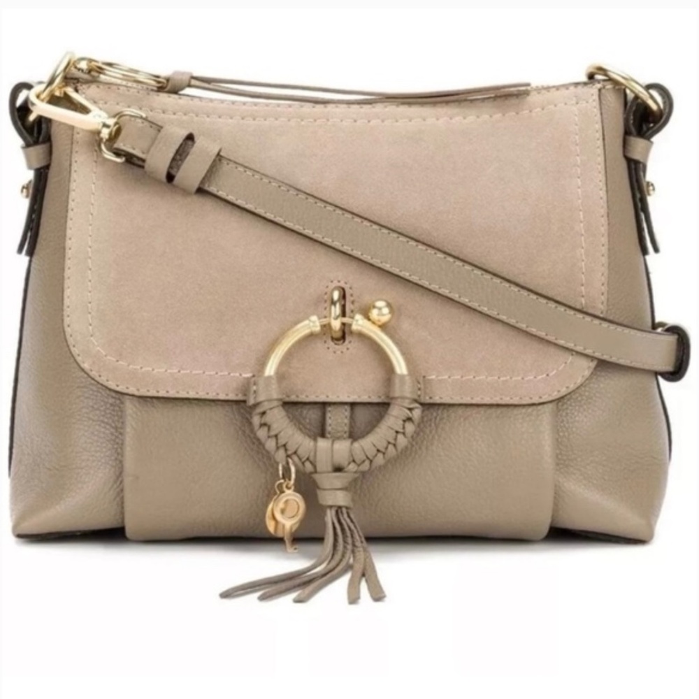 See by Chloé Joan Leather and Calfskin Bag - NWT (Motty Grey)